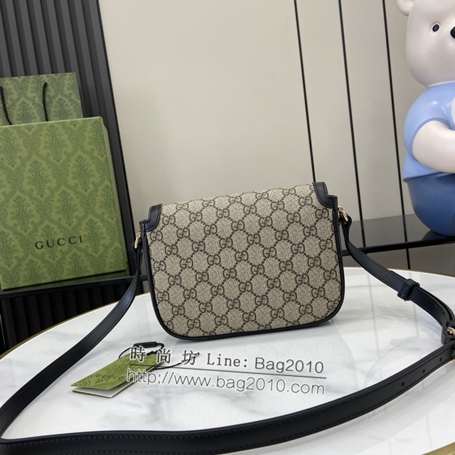 Gucci專櫃古馳最新款Horsebit 1955系列迷你肩背包單肩斜挎女包 jh2052型號：815205
